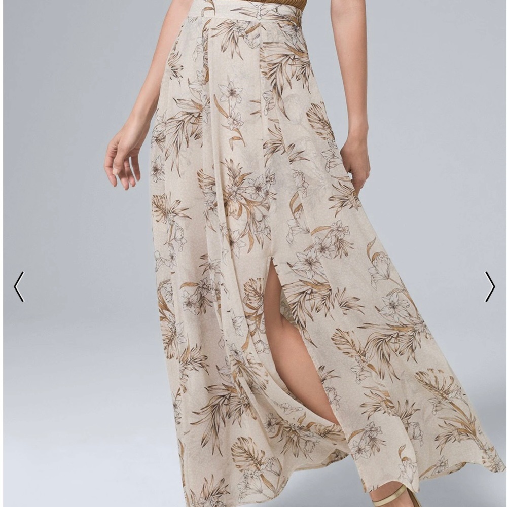 White House Black Market- Printed Maxi Skirt- Sunset Floral.
